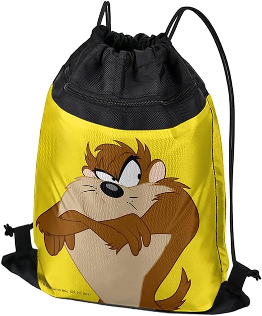 Logovision Looney Tunes Taz Drawstring Backpack Sports Bag Sack pack 17 ...