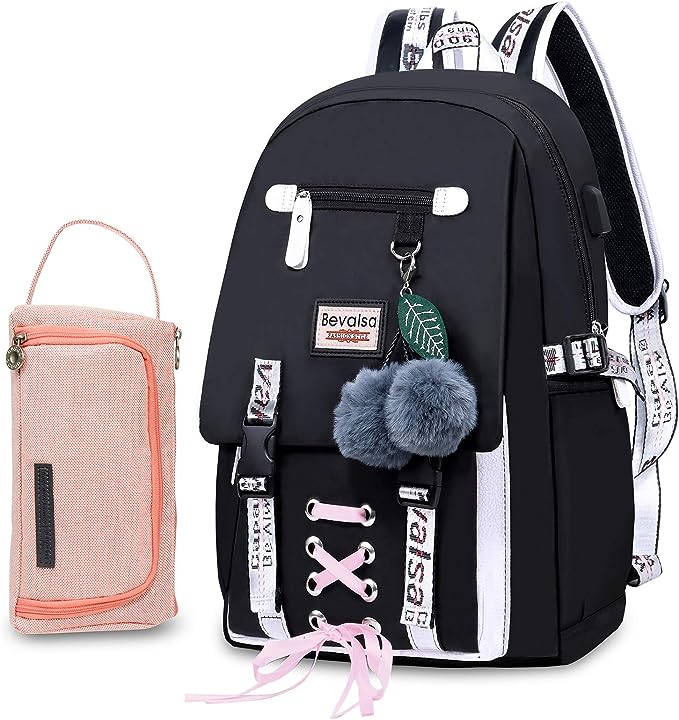 Bevalsa School Backpack for Girls, Girls Backpack with Lunch Box ...